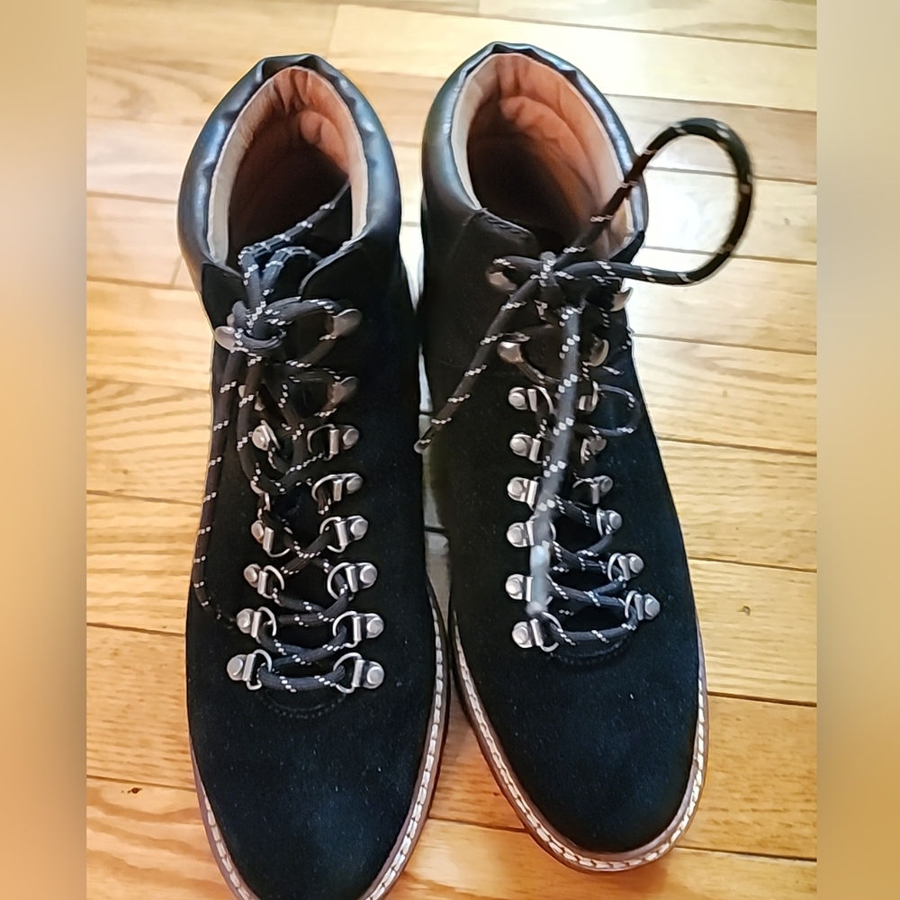 Women's Madewell Enzo The City Walk Lug Sole Black Hiker Boots